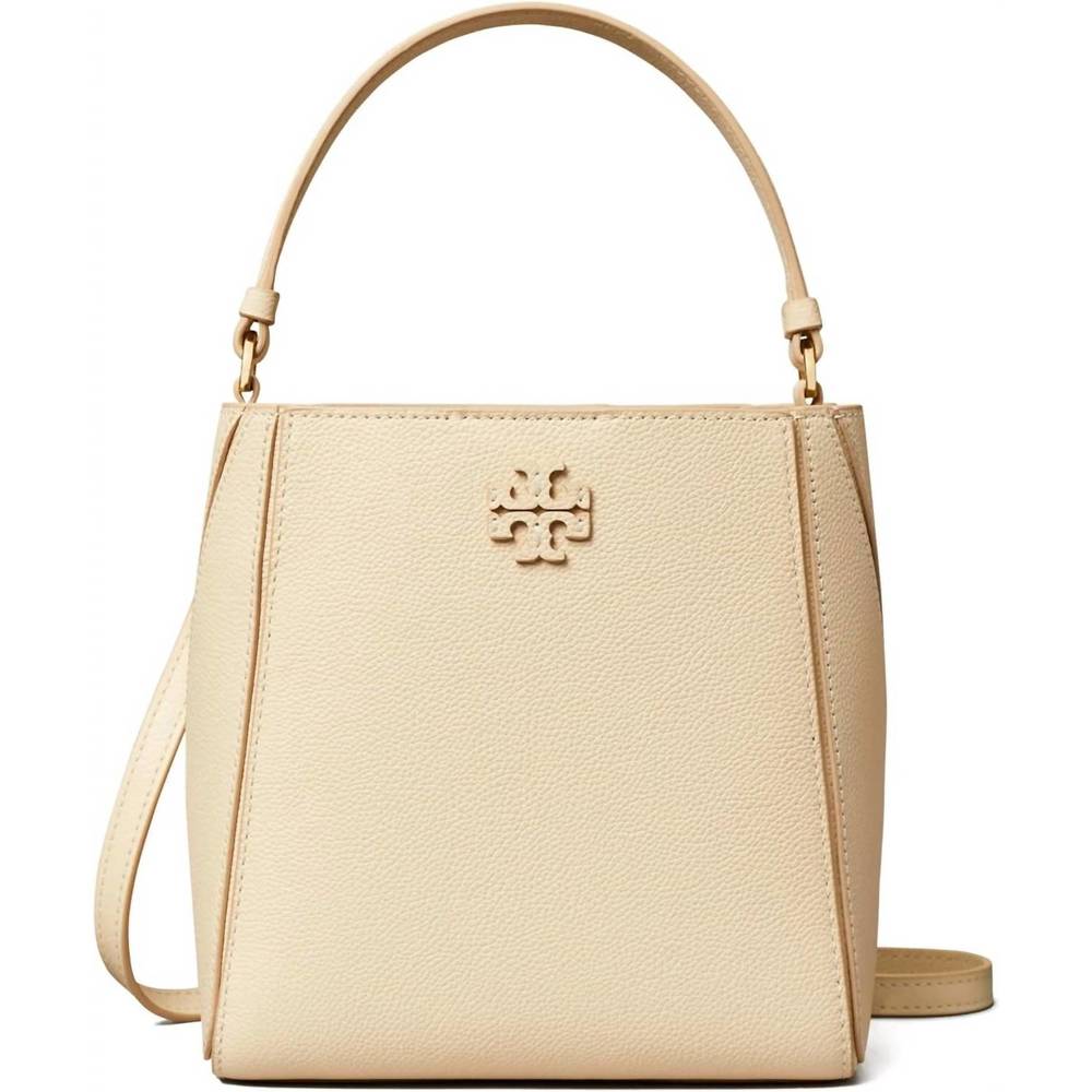 Tory Burch Cream Leather Bucket Shoulder Bag